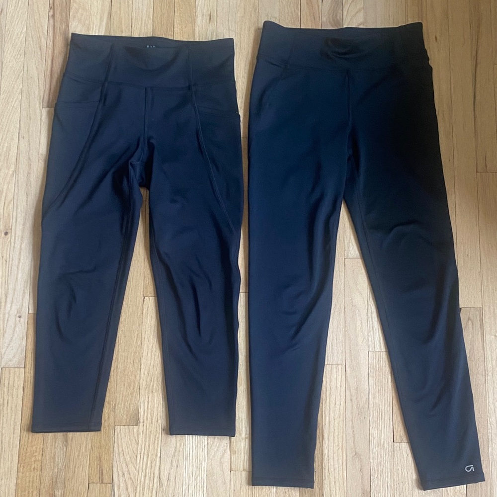 2 Gap Black Girls GapFit Leggings. One Capri & One Full Length both size 12
